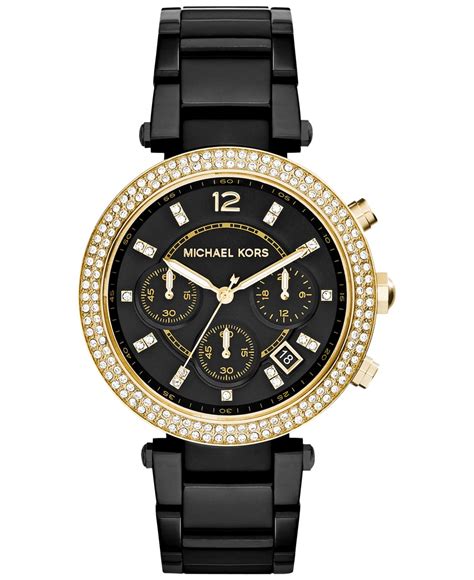 all black watches michael kors|Michael Kors watches ladies black.